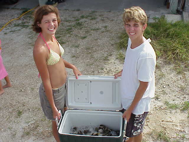 Jessie and Aaron Bringing in the Catch