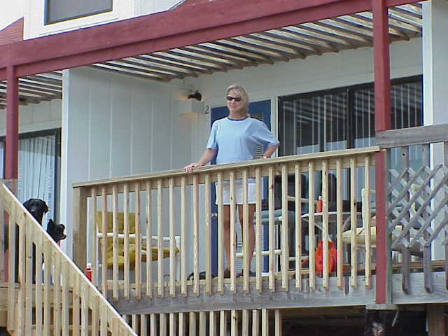 Judy Checking the Deck Out