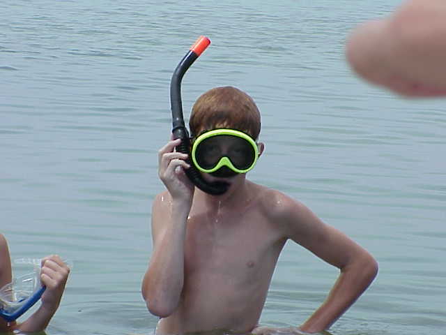 Brett Testing the Snorkel Out