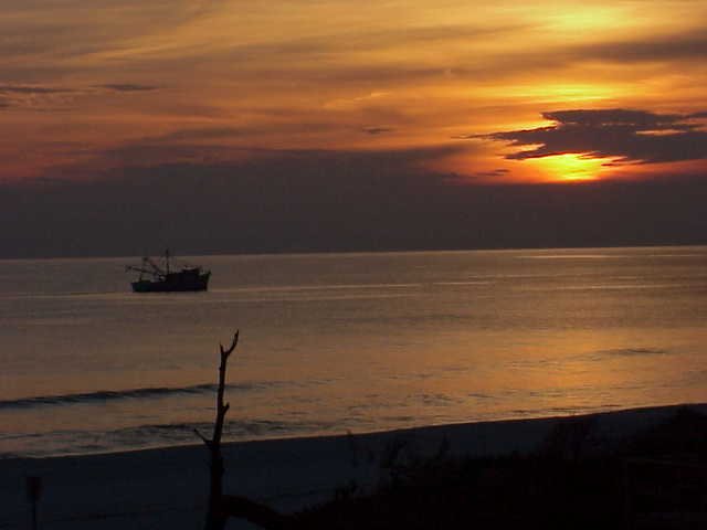 Shrimp Boat and a Sunset