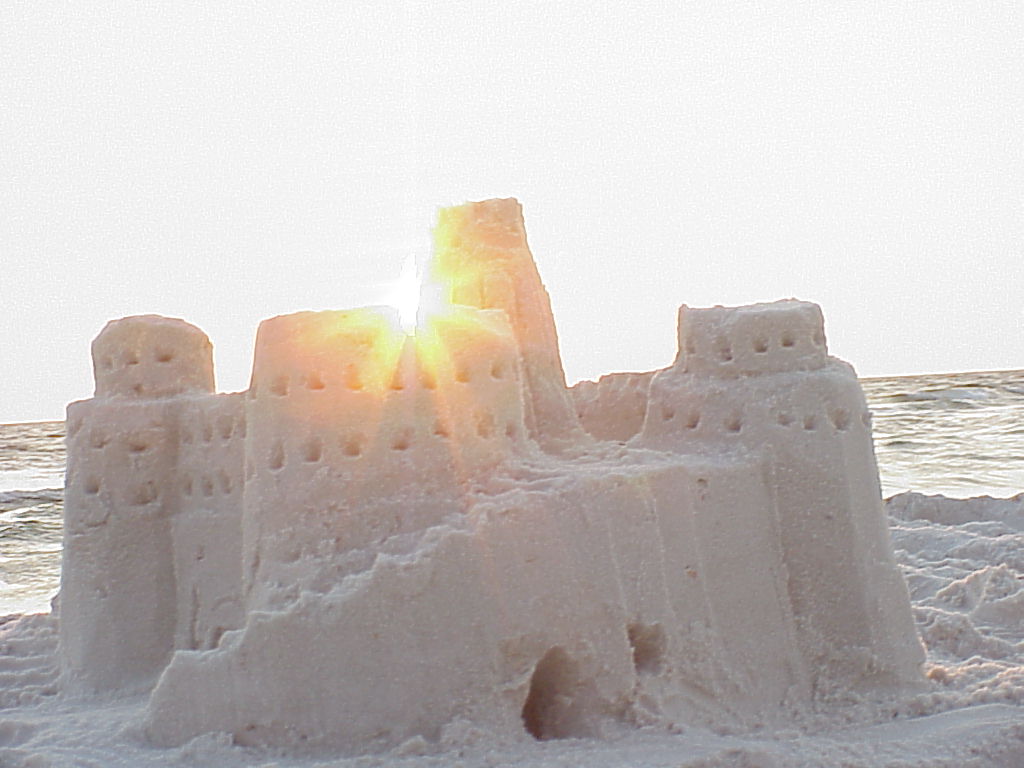 Sand Castle at Sunset