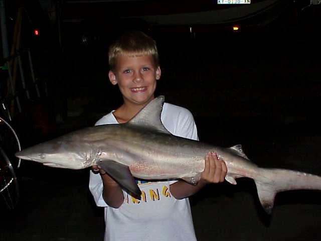 One of Clark's Boys with his Shark.